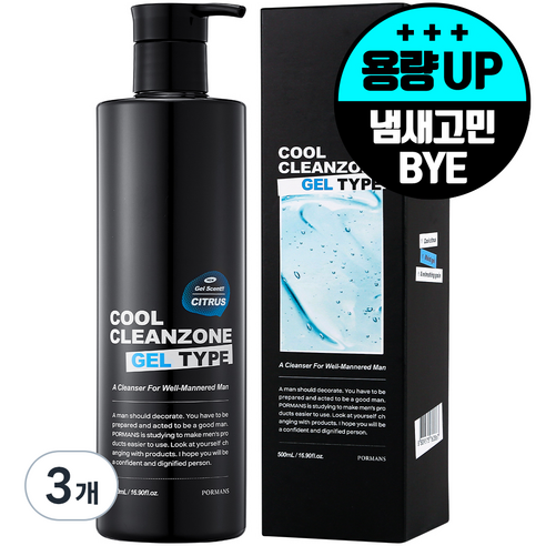 포르맨즈 쿨클린존 젤타입 남성청결제, 500ml, 3개