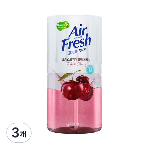홈즈 에어후레쉬 크리스탈워터 방향소취 본품, 400ml, 3개