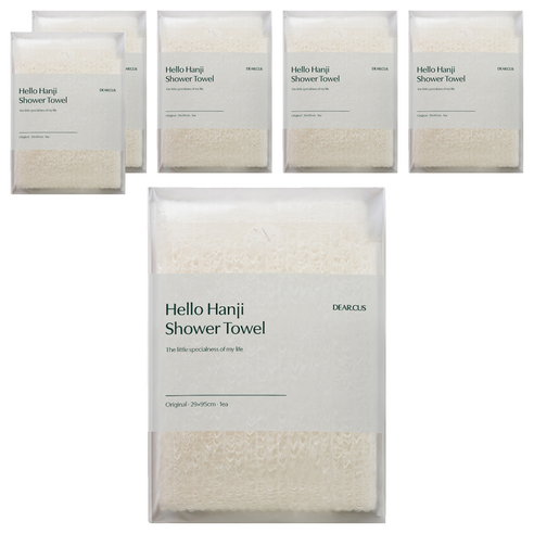 디어커스 안녕한지 샤워타월, 1개입, 6개