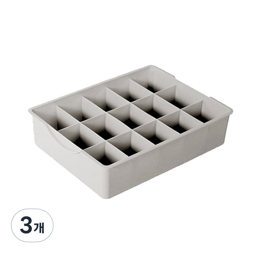 룸트 속옷 정리함 15칸 그레이, 3개