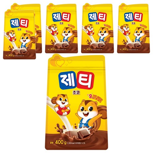 제티 쵸코렛맛 분말, 400g, 1개입, 6개