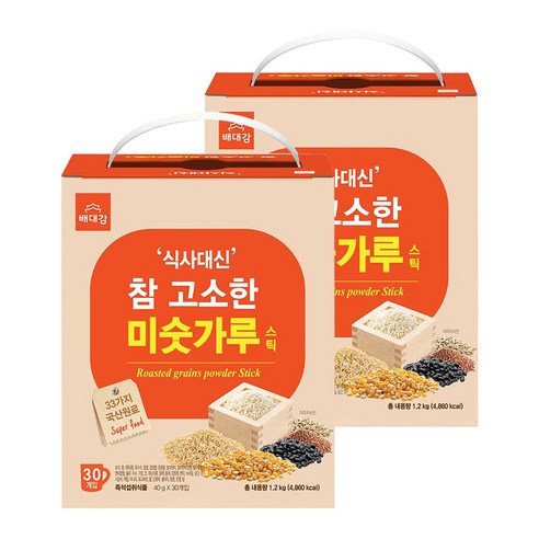 배대감 식사대신 참 고소한 미숫가루 스틱, 1.2kg, 2개