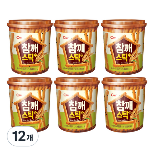 청우식품 참깨스틱 진, 85g, 12개