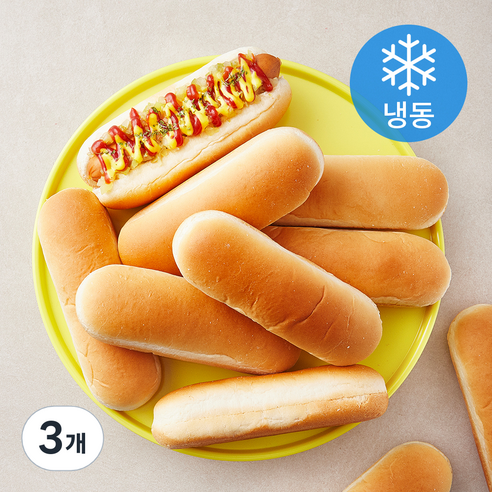 핫도그빵 (냉동), 55g, 10개입, 3개