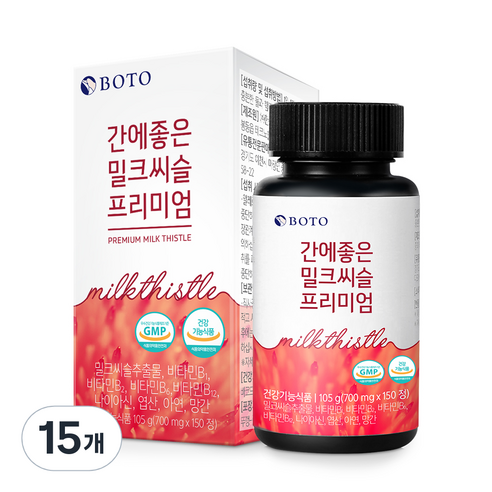 보뚜 간에좋은 밀크씨슬 프리미엄, 150정, 15개