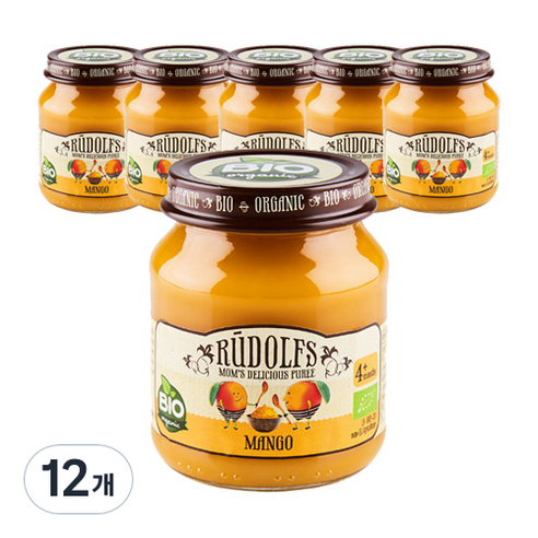루돌프 유기농 퓨레 120g, 망고맛, 6개