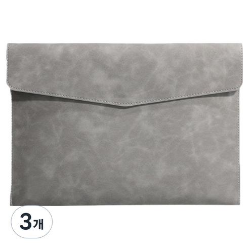 통근창고 A4 서류 파일 케이스 330 x 235 mm, 그레이, 3개