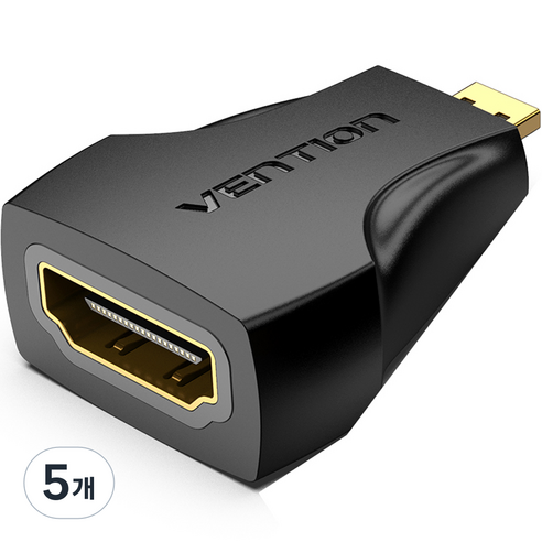 벤션 Micro HDMI to HDIM M F 변환 젠더, AITB0, 5개