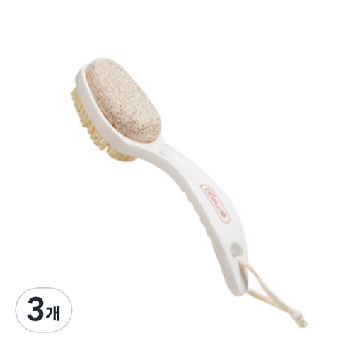 굿프랩 2 in 1 멀티 풋케어 발각질 제거솔 화이트, 1개입, 3개