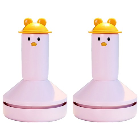 아이존 안녕오리 책상 지우개 진공청소기, 핑크, 2개
