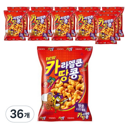 카라멜콘 땅콩 과자, 46g, 36개