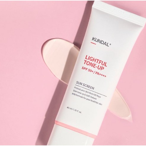 햇빛으로부터 피부를 아름답게 보호하는 쿤달 데일리 라이트풀 톤업 선크림