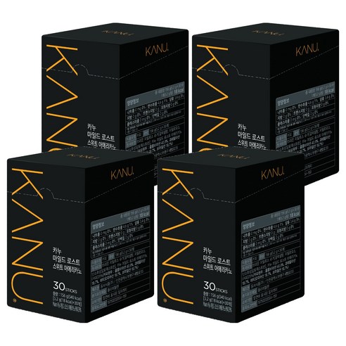 맥심 카누 콜롬비아 블렌드 마일드 로스트 스위트 아메리카노, 4개, 30개입, 5.2g