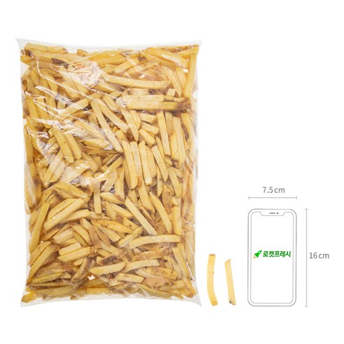 스킨 온 크런치 포테이토 (냉동), 2.5kg, 1개