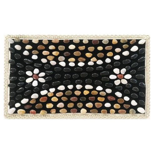 에코벨 자갈 지압 돌매트 꽃길 40 x 60 cm, 혼합색상, 1개
