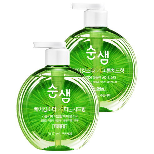 순샘 베이킹소다 피톤치드향 주방세제, 500ml, 2개