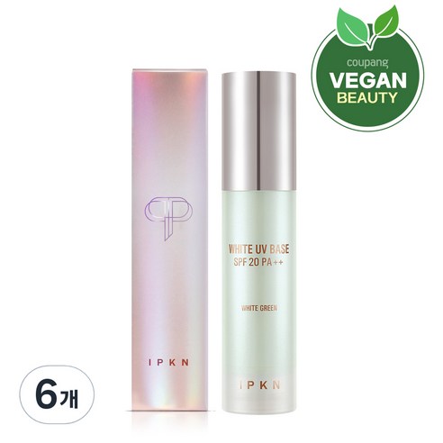 입큰 화이트 UV 메이크업 베이스 35g, 1호 화이트 그린, 6개