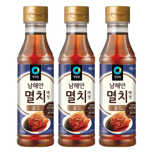 청정원 멸치 액젓 골드, 500g, 3개