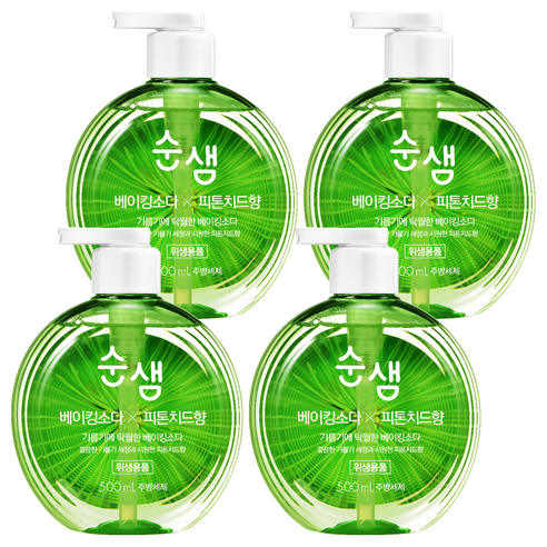 순샘 베이킹소다 피톤치드향 주방세제, 500ml, 4개