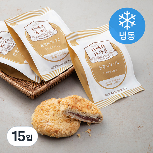 단백질 과자점 단팥소보로 (냉동), 90g, 15입