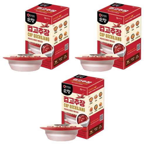 청정원순창 컵고추장 6p, 300g, 3개