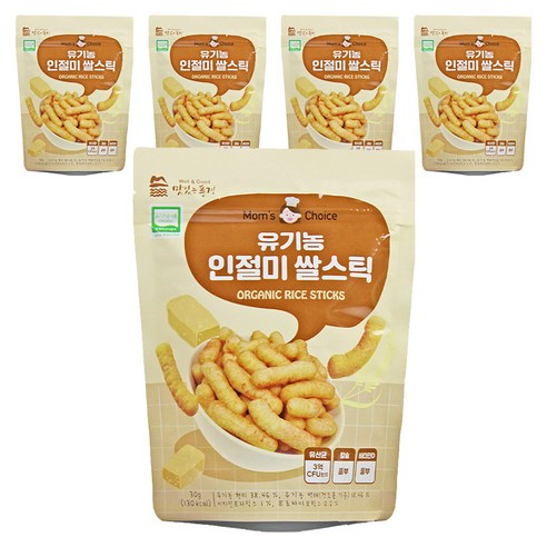 맛있는풍경 유기농 쌀스틱, 인절미, 30g, 5개