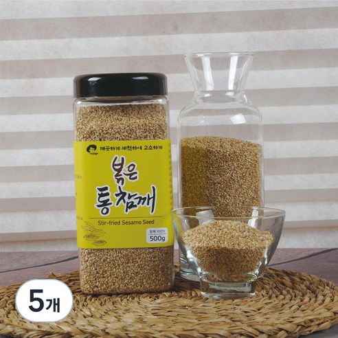 엉클탁 통에담은 볶은 통 참깨, 500g, 5개
