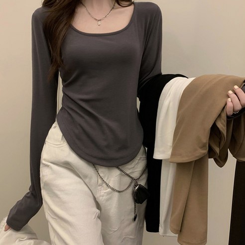女裝時尚服裝上衣長袖T卹成年女性成年女性女裝女士女士女士女士女裝服飾女裝女裝長袖四季