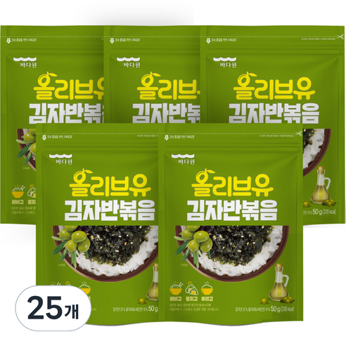 바다원 올리브유 김자반, 50g, 25개