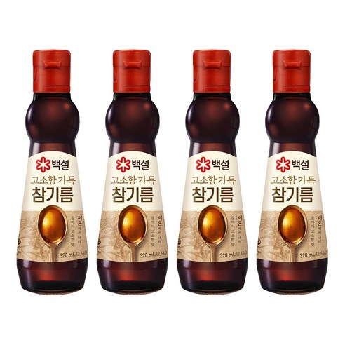 백설 진한참기름, 320ml, 4개