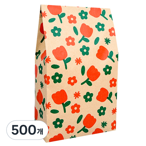 좋은기븐 꽃의 정원 종이봉투 소, 튤립, 500개