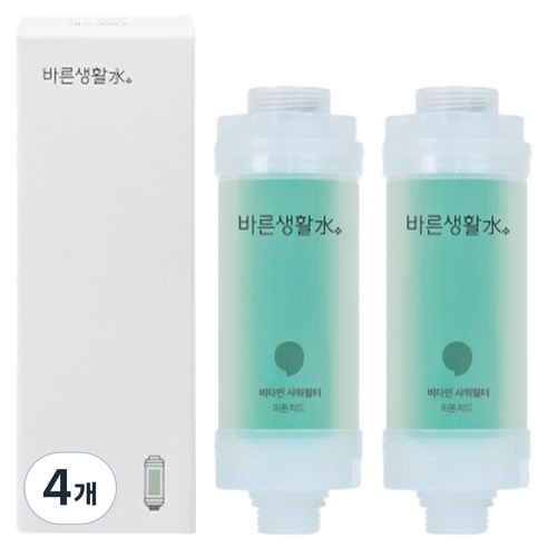 바른생활수 염소 제거 비타민 샤워필터, 4개, 피톤치드