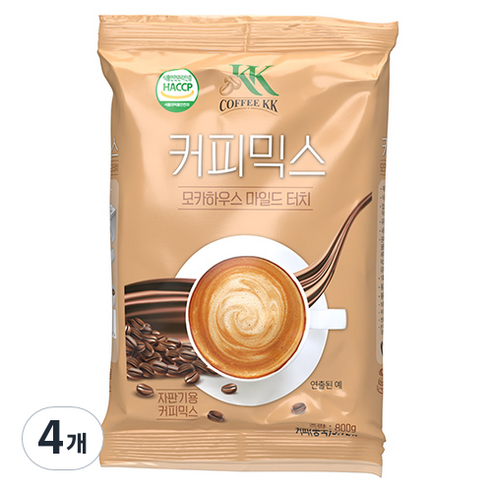 커피케이케이 모카 하우스 마일드 터치 커피믹스, 4개, 1개입, 800g