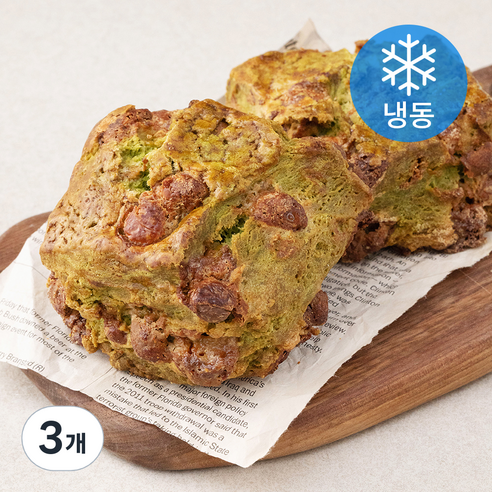 우드앤브릭 말차 스콘 2개입 (냉동), 190g, 3개