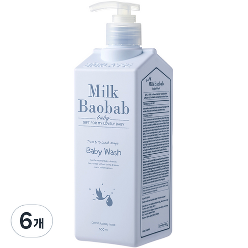 밀크바오밥 베이비 워시, 500ml, 6개