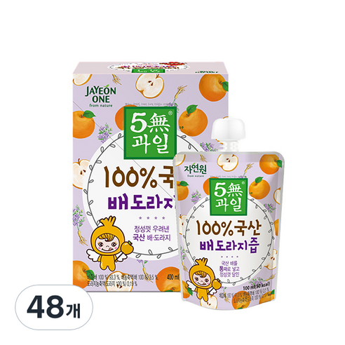 자연원 100% 국산 배도라지즙, 100ml, 48개