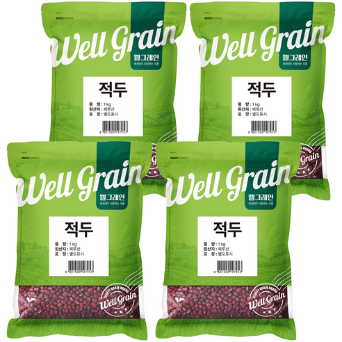 웰그레인 페루산 적두, 1kg, 4개