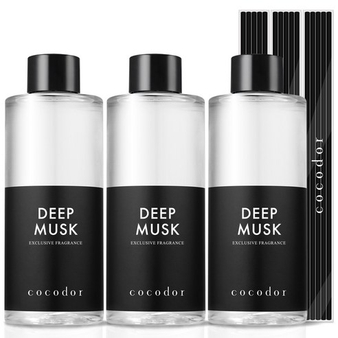 코코도르 리필액 + 리드스틱 5p, 딥머스크, 200ml, 3개