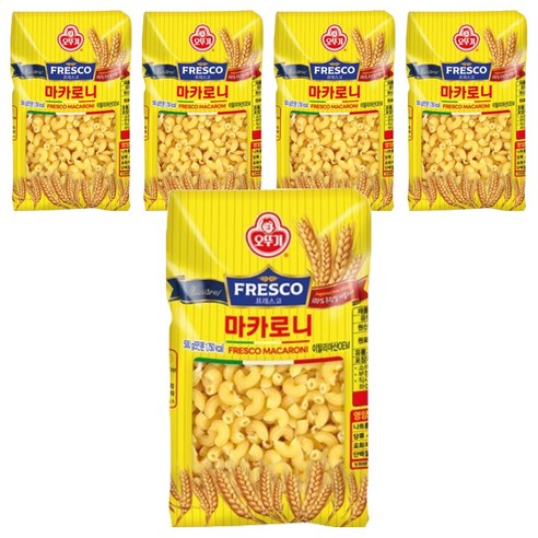 오뚜기 프레스코 마카로니, 500g, 5개