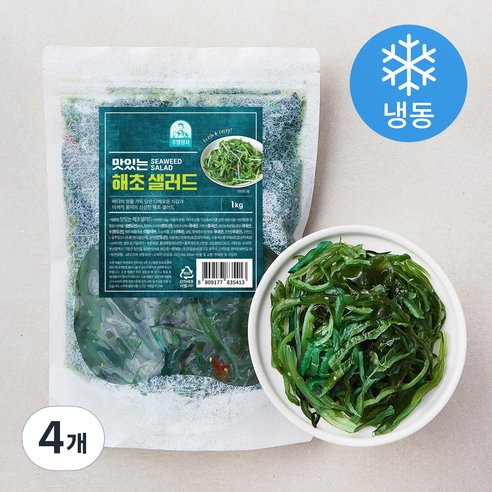 주일상사 맛있는 해초샐러드 (냉동), 1kg, 4개