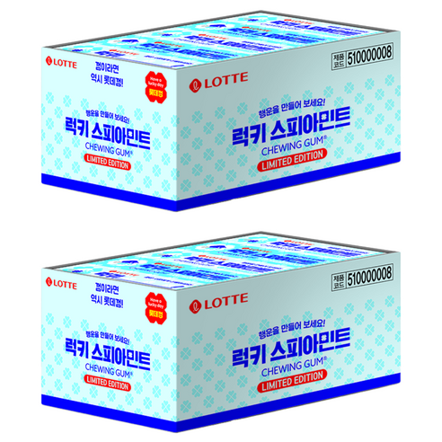 롯데웰푸드 스피아민트 껌, 26g, 30개