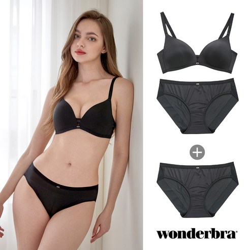 원더브라 노와이어 브라렛 브라1+팬티2 세트