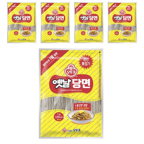 오뚜기옛날 당면, 1kg, 5개