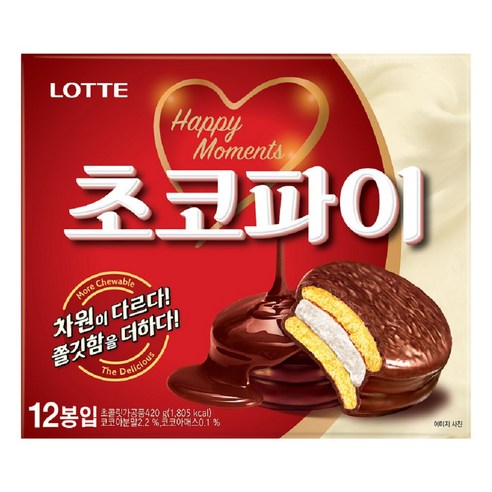 롯데 초코파이, 420g, 3개
