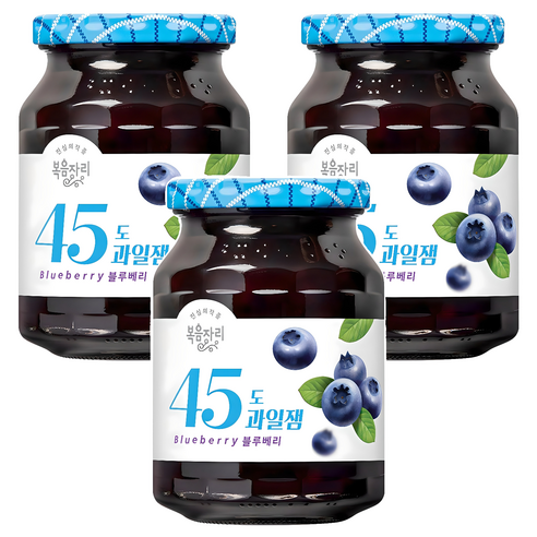 복음자리 45도 과일잼 블루베리, 350g, 3개