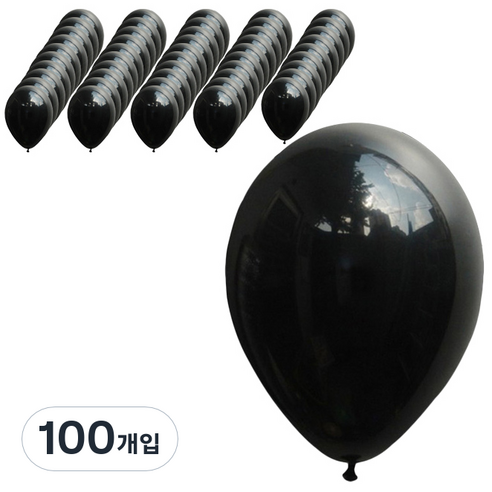 파티팡 라운드 풍선 30cm, 펄 블랙, 100개입