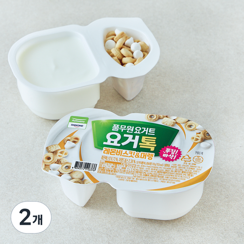 풀무원 요거톡 레몬비스킷 & 머랭, 126g, 2개, 2개입