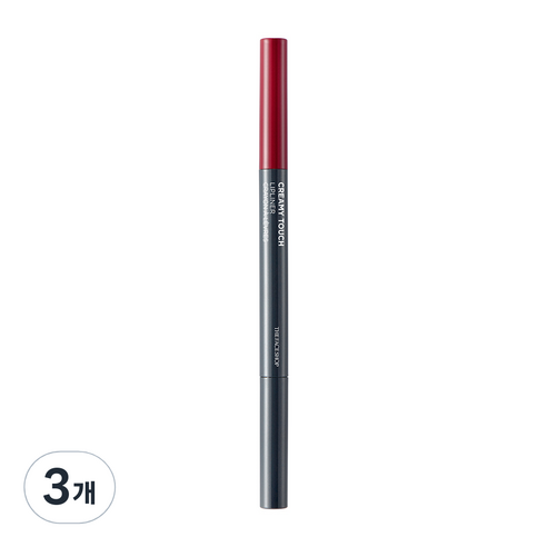 더페이스샵 크리미 터치 립라이너 0.2g, RD02 스카치레드, 3개