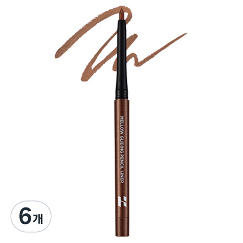홀리카홀리카 멜로우 글라이딩 펜슬 라이너 0.3g, 08 모카글리츠, 6개