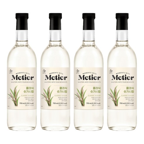 메티에 클래식 슈가 시럽, 4개, 750ml